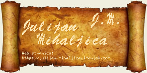 Julijan Mihaljica vizit kartica